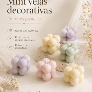 Mini velas bubble - velas de soya